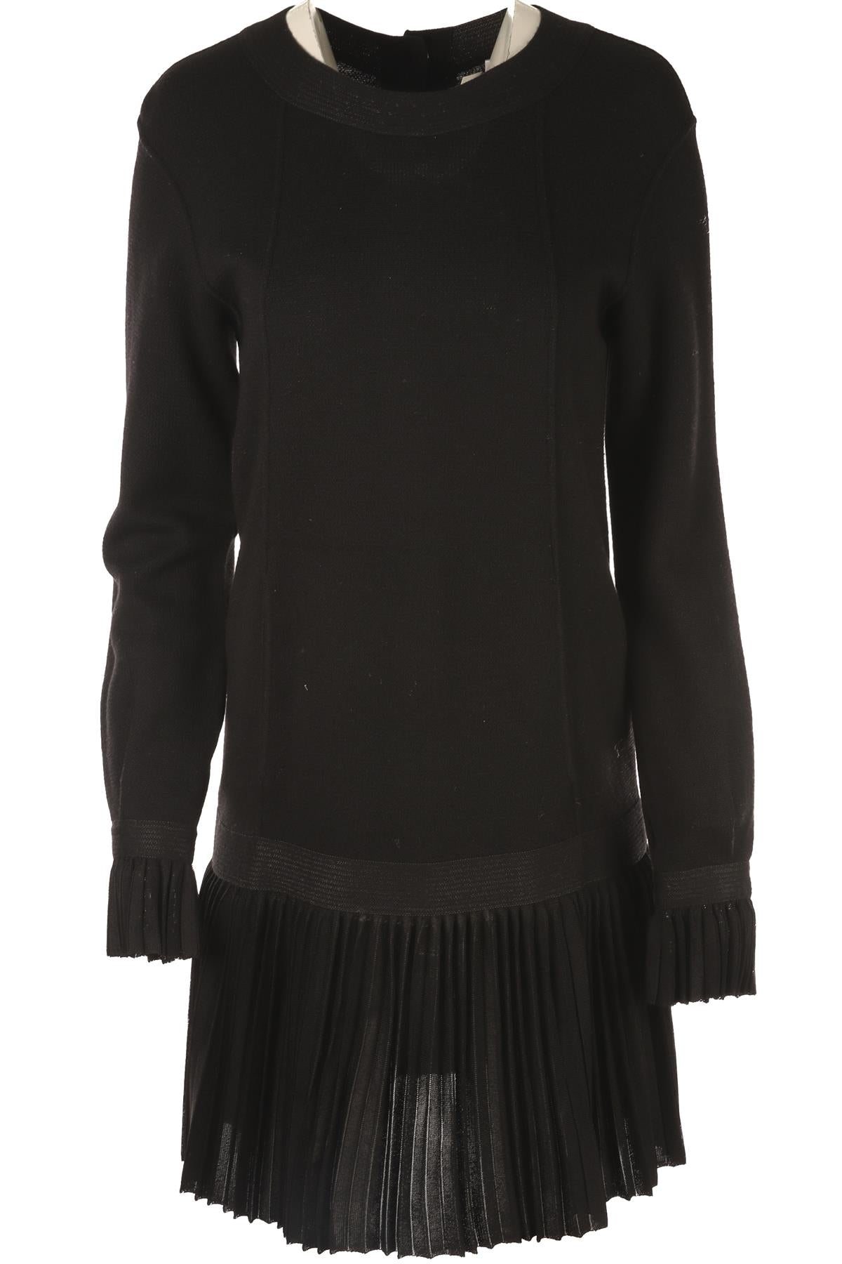 CHANEL BLACK 2012 KNIT MIDI DRESS FR 38 UK 10