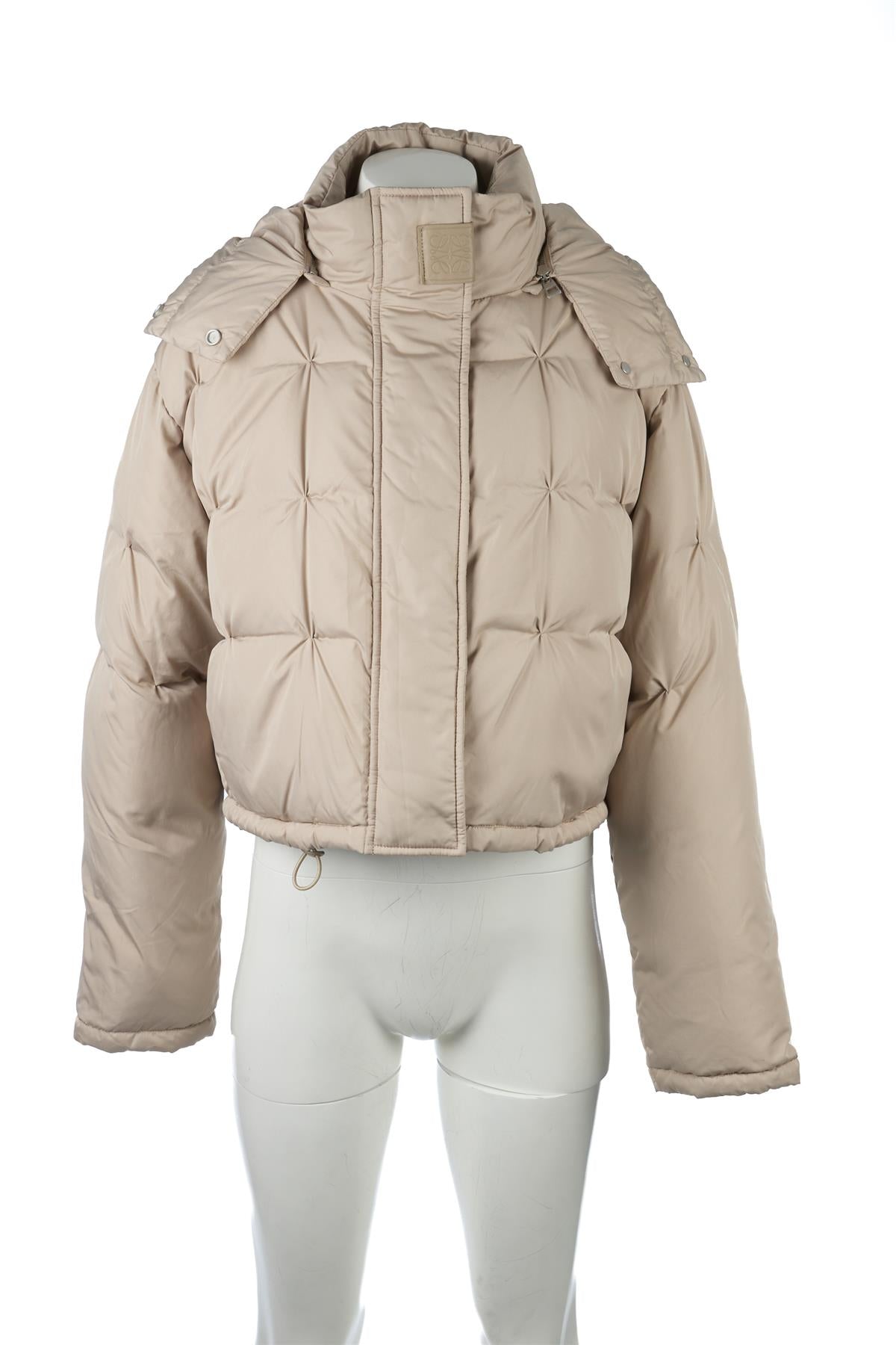 LOEWE BEIGE PADDED DOWN JACKET FR 36 UK 8
