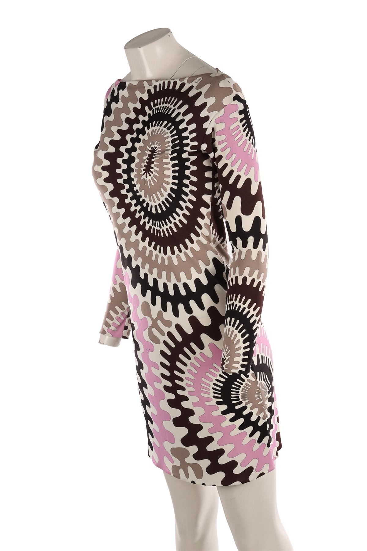 EMILIO PUCCI MULTI JERSEY MINI DRESS IT 38 UK 6