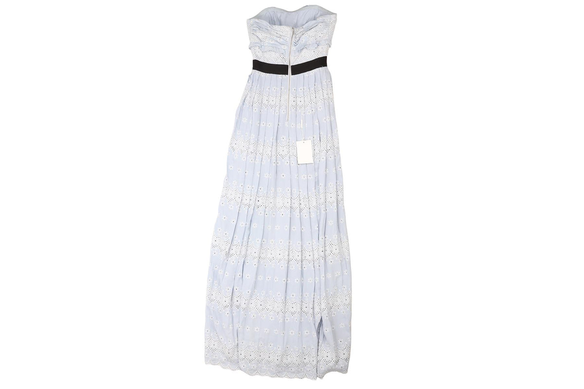SELF-PORTRAIT BLUE CREPE MAXI DRESS UK 6