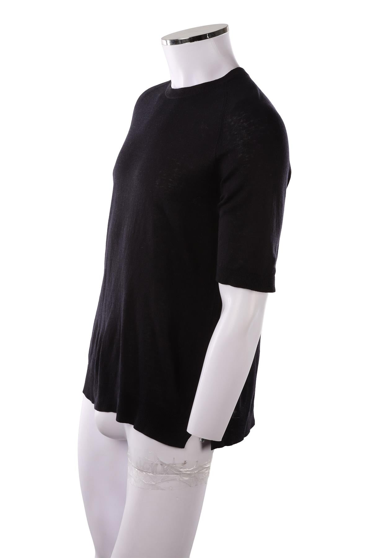 NAVY MEN'S SILK T-SHIRT
