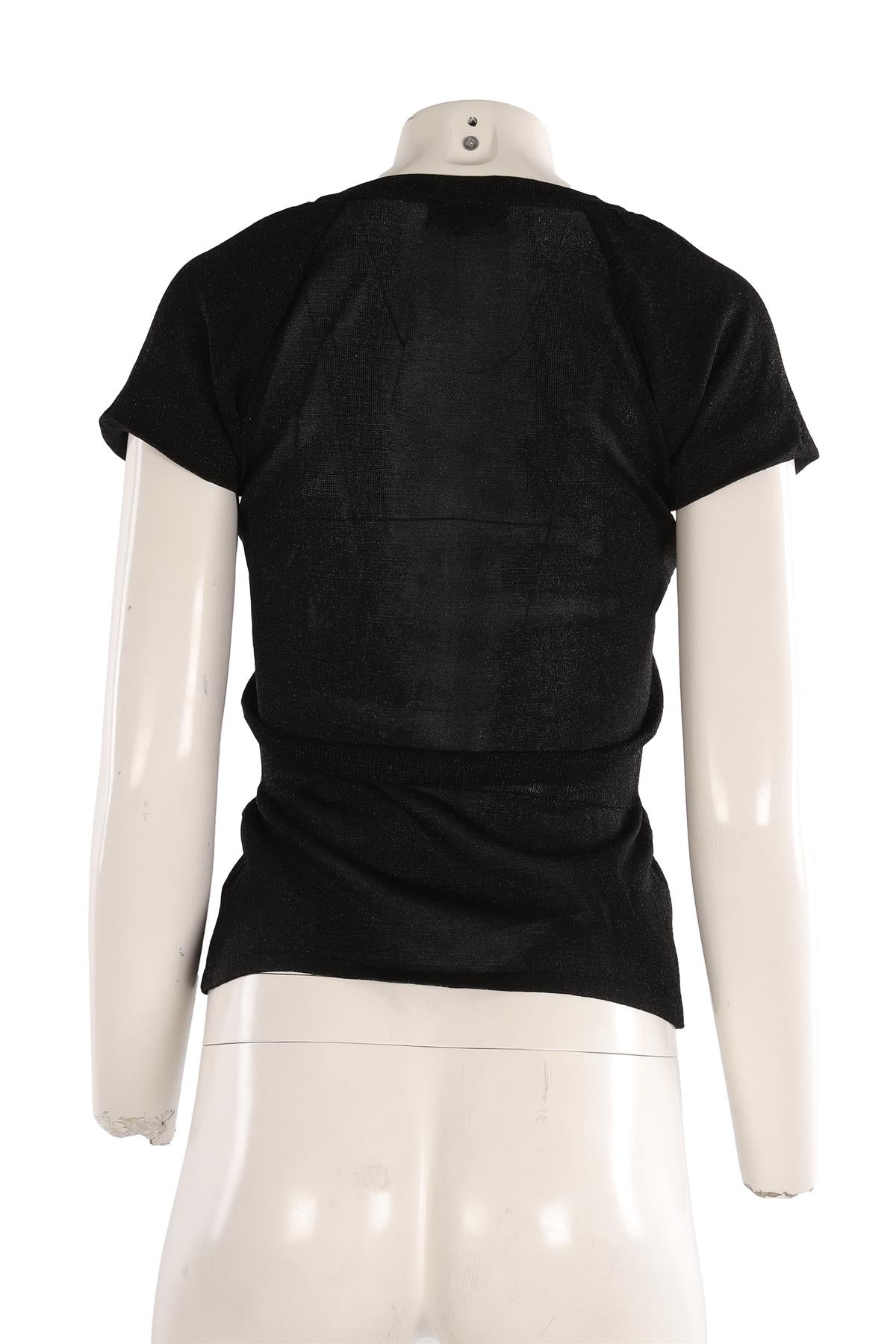 BURBERRY BLACK KNIT TOP IT 38 UK 6