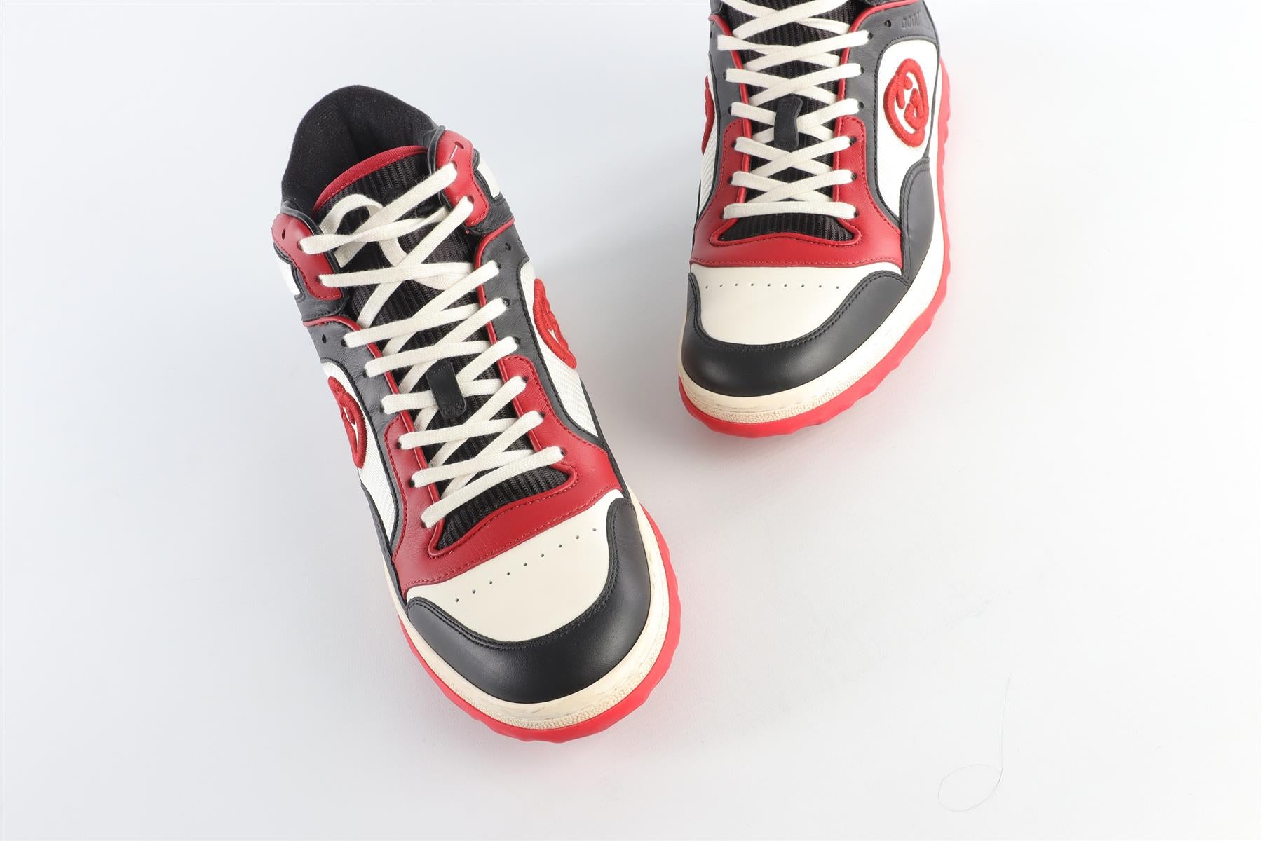GUCCI RED MAC80 LEATHER SNEAKERS EU 40 UK 7 US 10