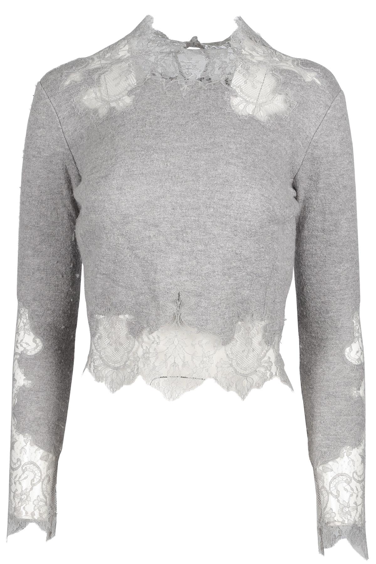 ERMANNO SCERVINO GREY WOOL SWEATER IT 36 UK 4