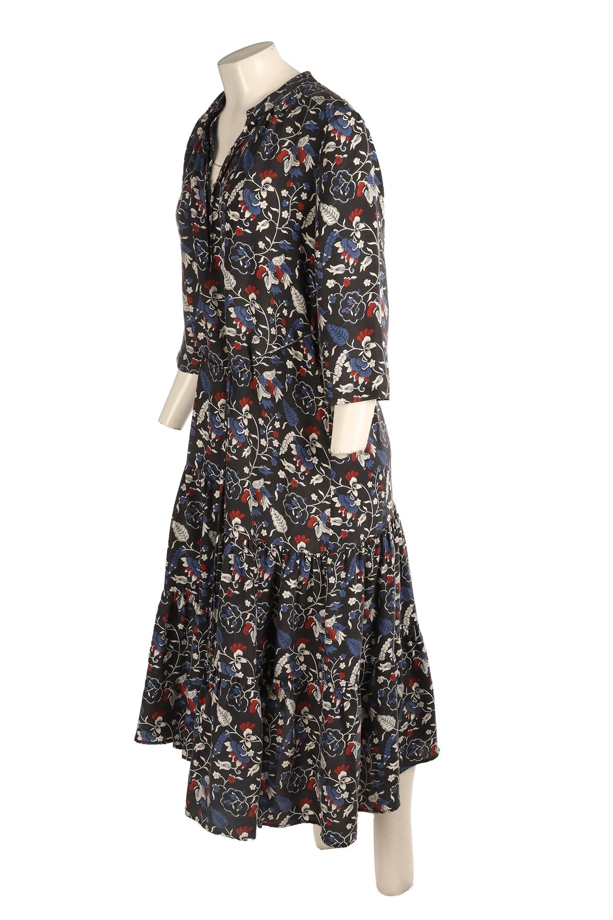 APIECE APART MULTI SILK MAXI DRESS US 8 UK 12