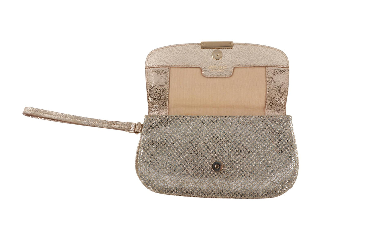 SILVER GLITTER CLUTCH