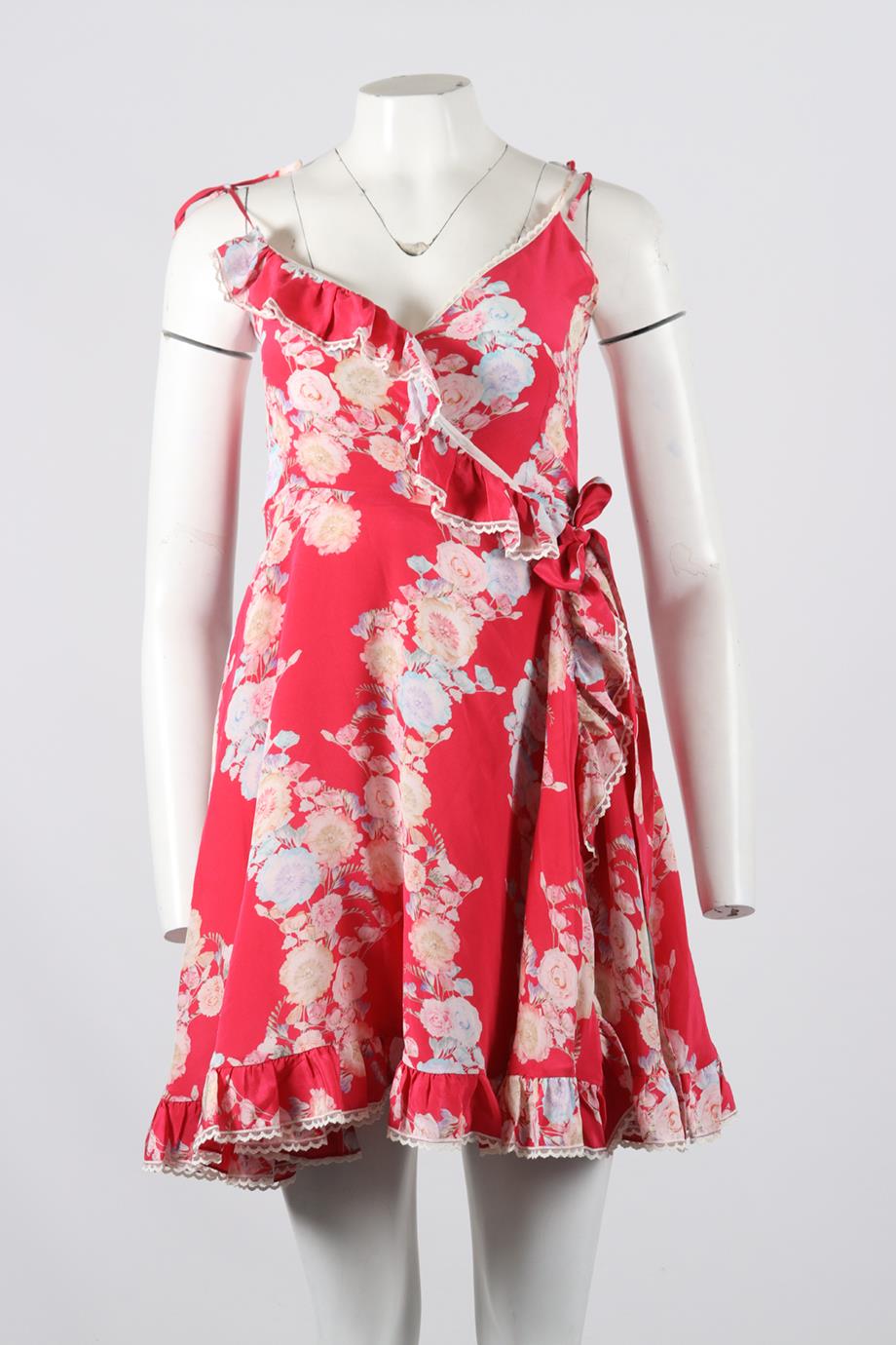 ATHENA PROCOPIOU FLORAL PRINT COTTON MINI DRESS UK 6