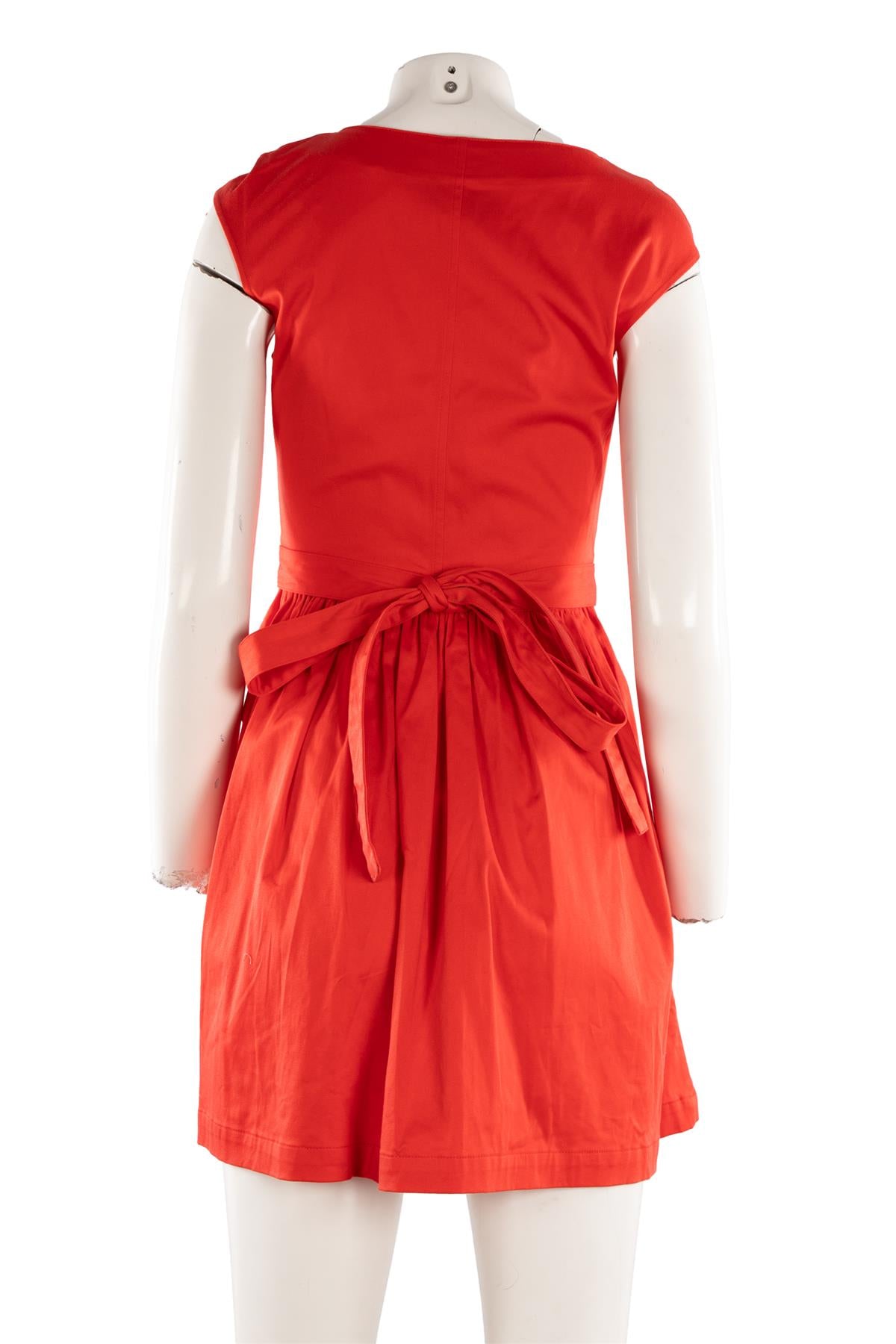 ALEXIS RED COTTON MINI DRESS XSMALL