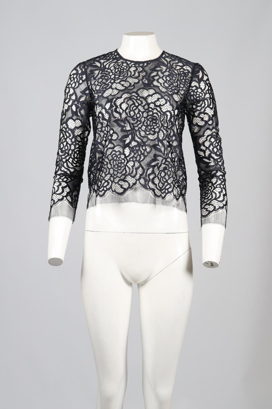 MICHELLE MASON LACE TOP US 2 UK 6