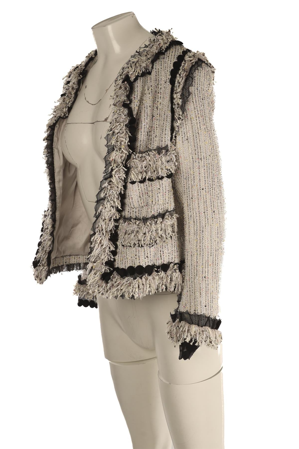 CHANEL MULTI 2004 TWEED JACKET FR 42 UK 14