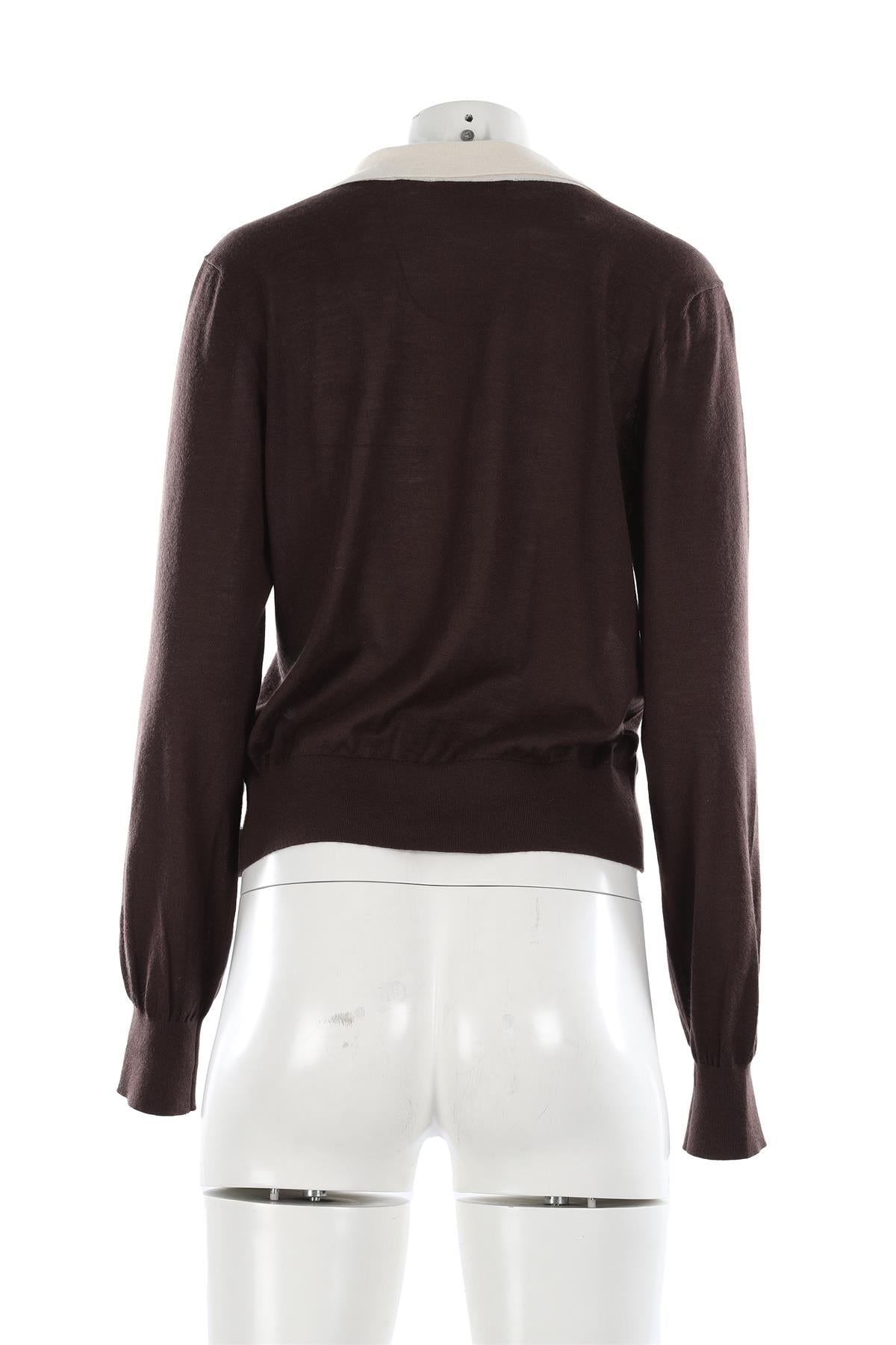 FRAME BROWN CASHMERE SWEATER LARGE