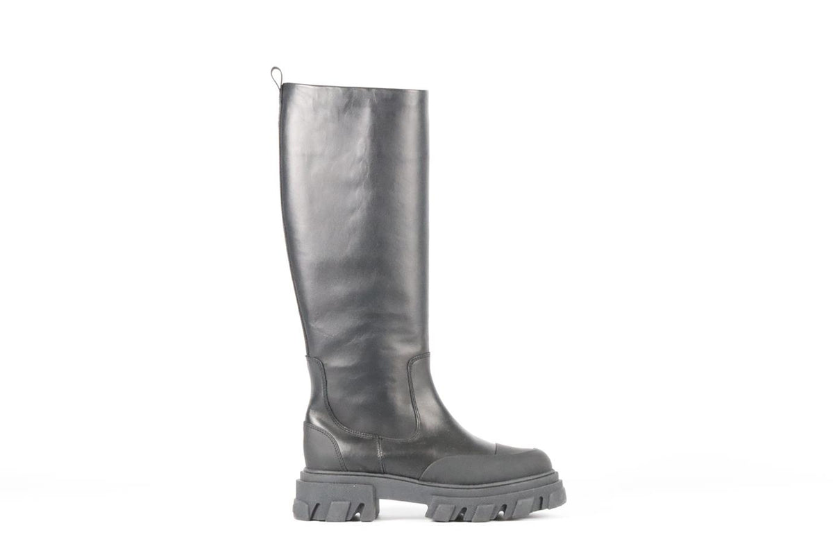 GANNI LEATHER PLATFORM KNEE HIGH BOOTS EU 38 UK 5 US 8