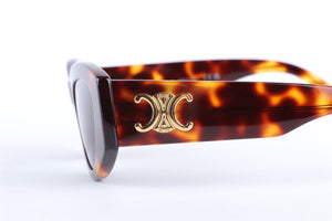 CELINE BROWN TRIOMPHE ACETATE SUNGLASSES