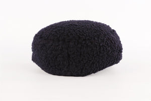 CHANEL NAVY 2018 FAUX SHEARLING CAP MEDIUM