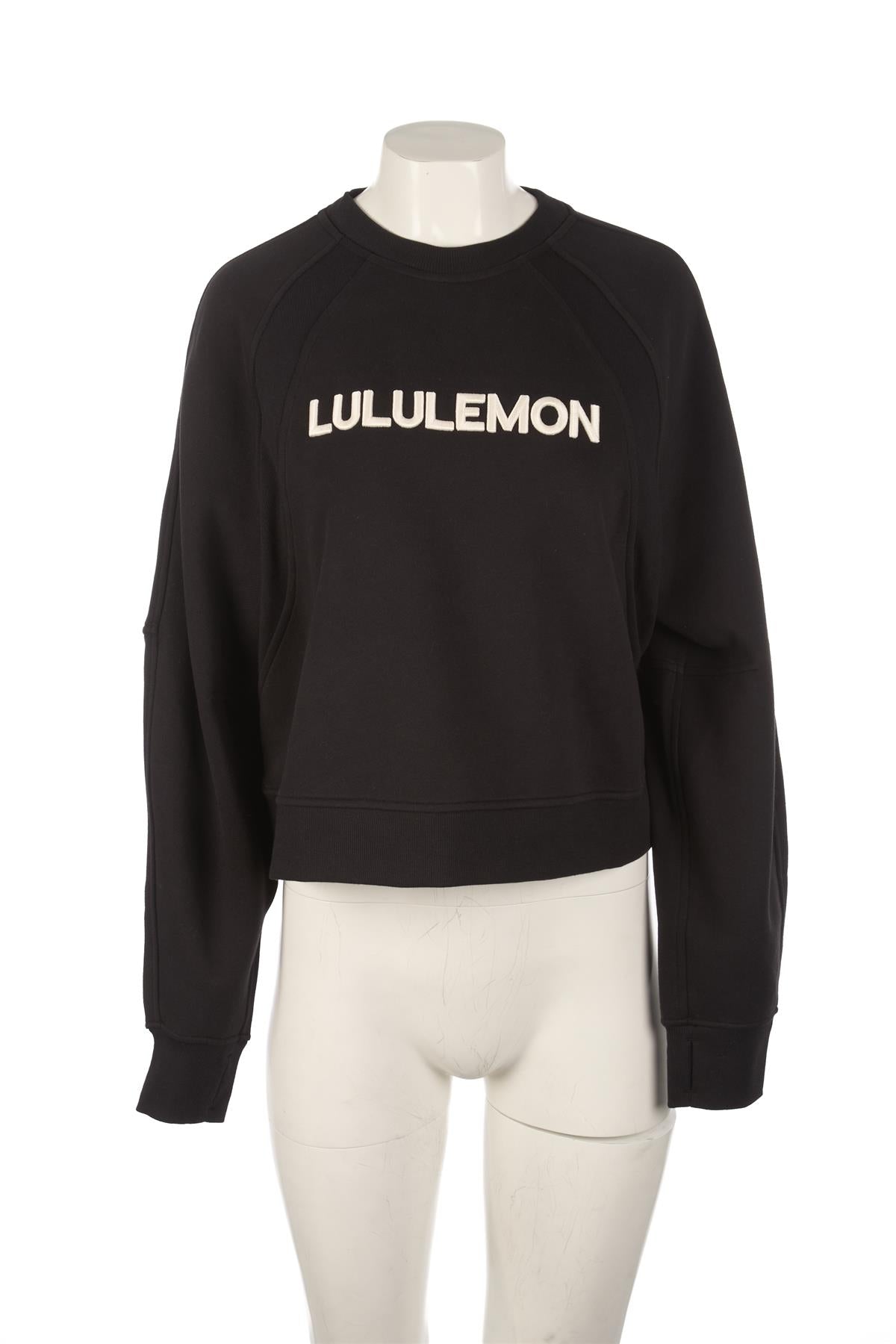 LULULEMON BLACK COTTON SWEATSHIRT MEDIUM/LARGE
