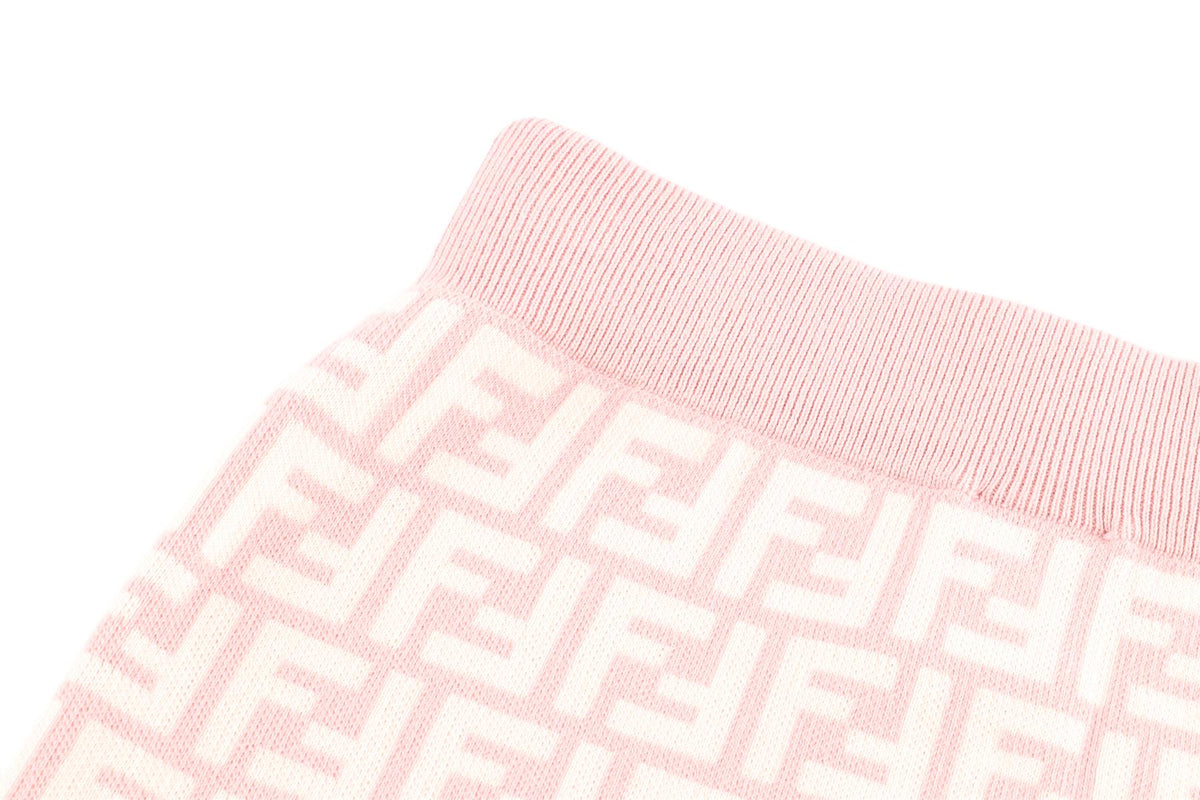 FENDI KIDS GIRLS PINK COTTON SKIRT 6 YEARS