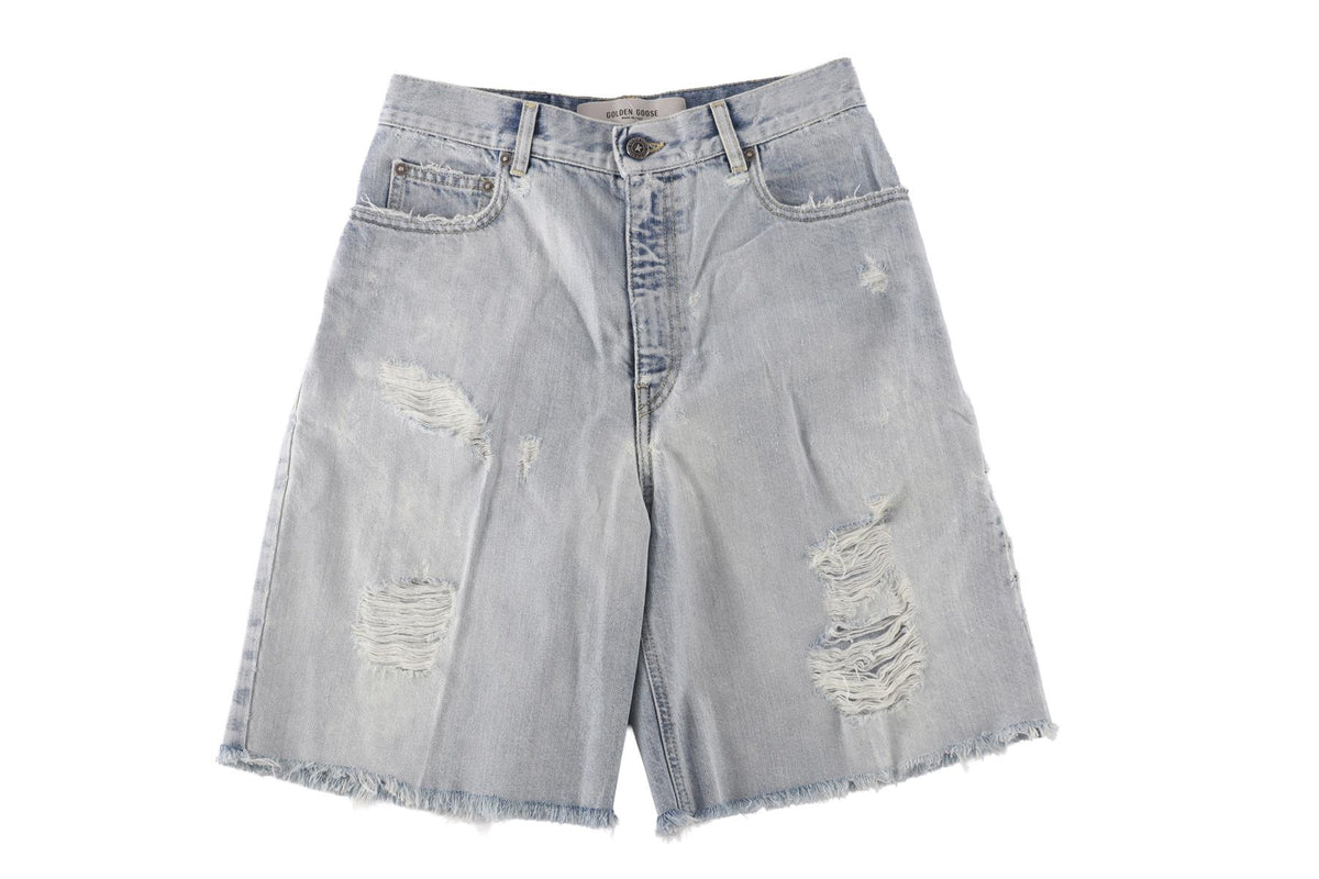 GOLDEN GOOSE DELUXE BRAND BLUE DENIM SHORTS W27 UK 8-10
