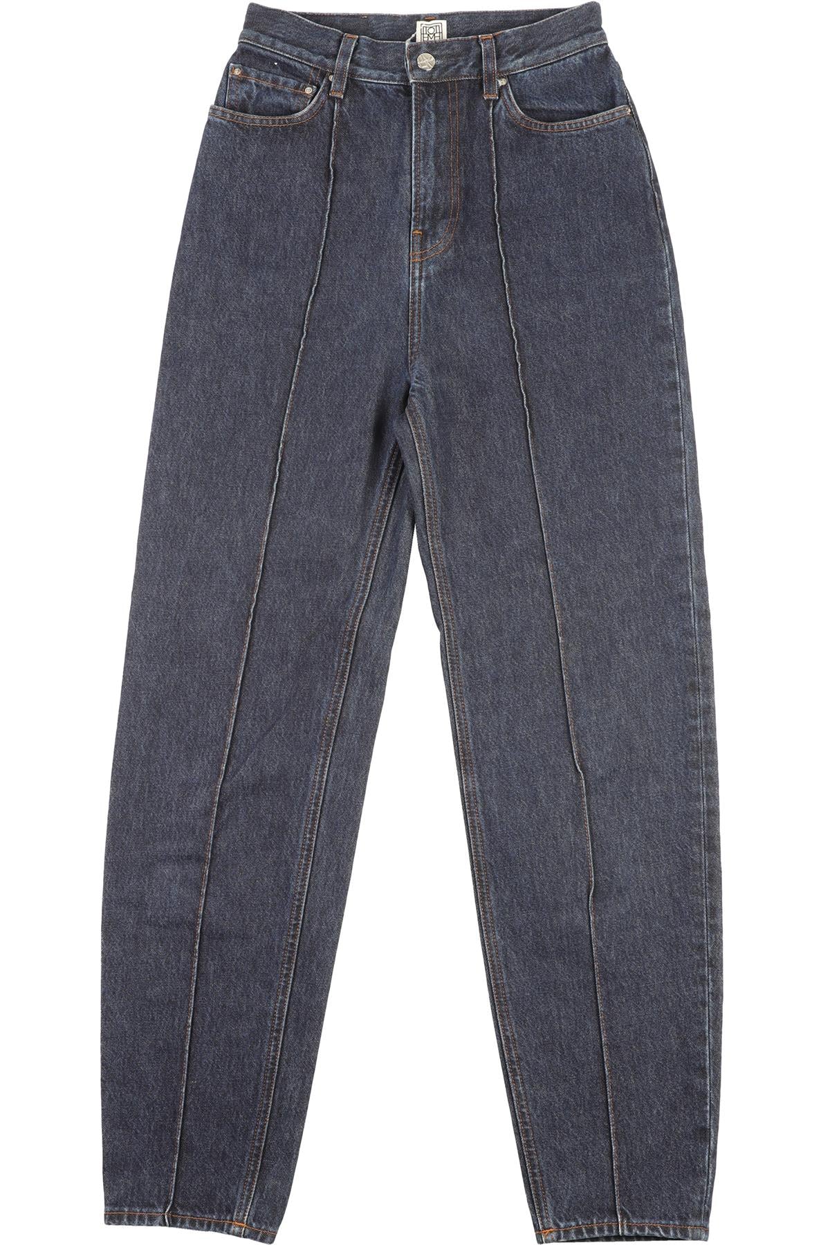 TOTEME NAVY HIGH RISE TAPERED JEANS W24 UK 6