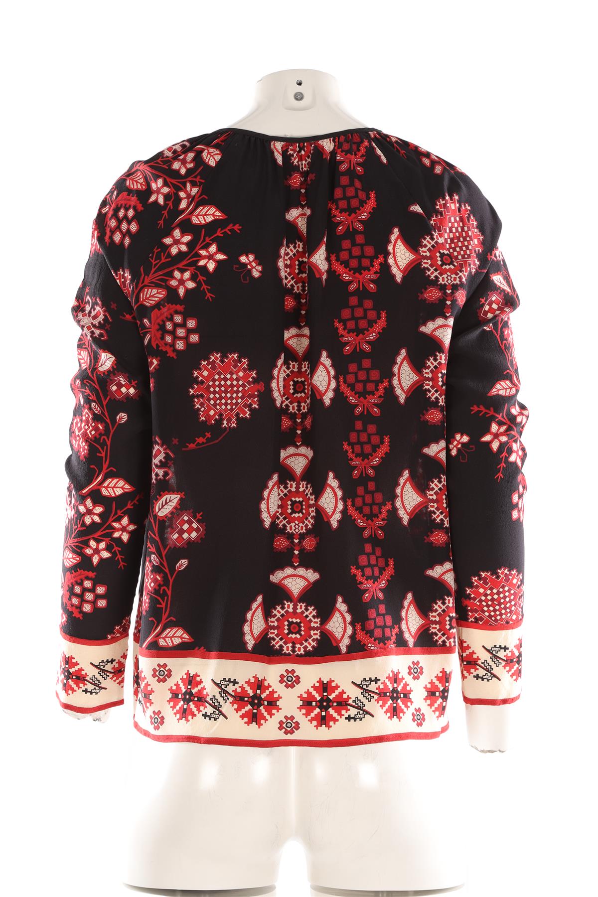 RED VALENTINO BLACK SILK TOP IT 38 UK 6