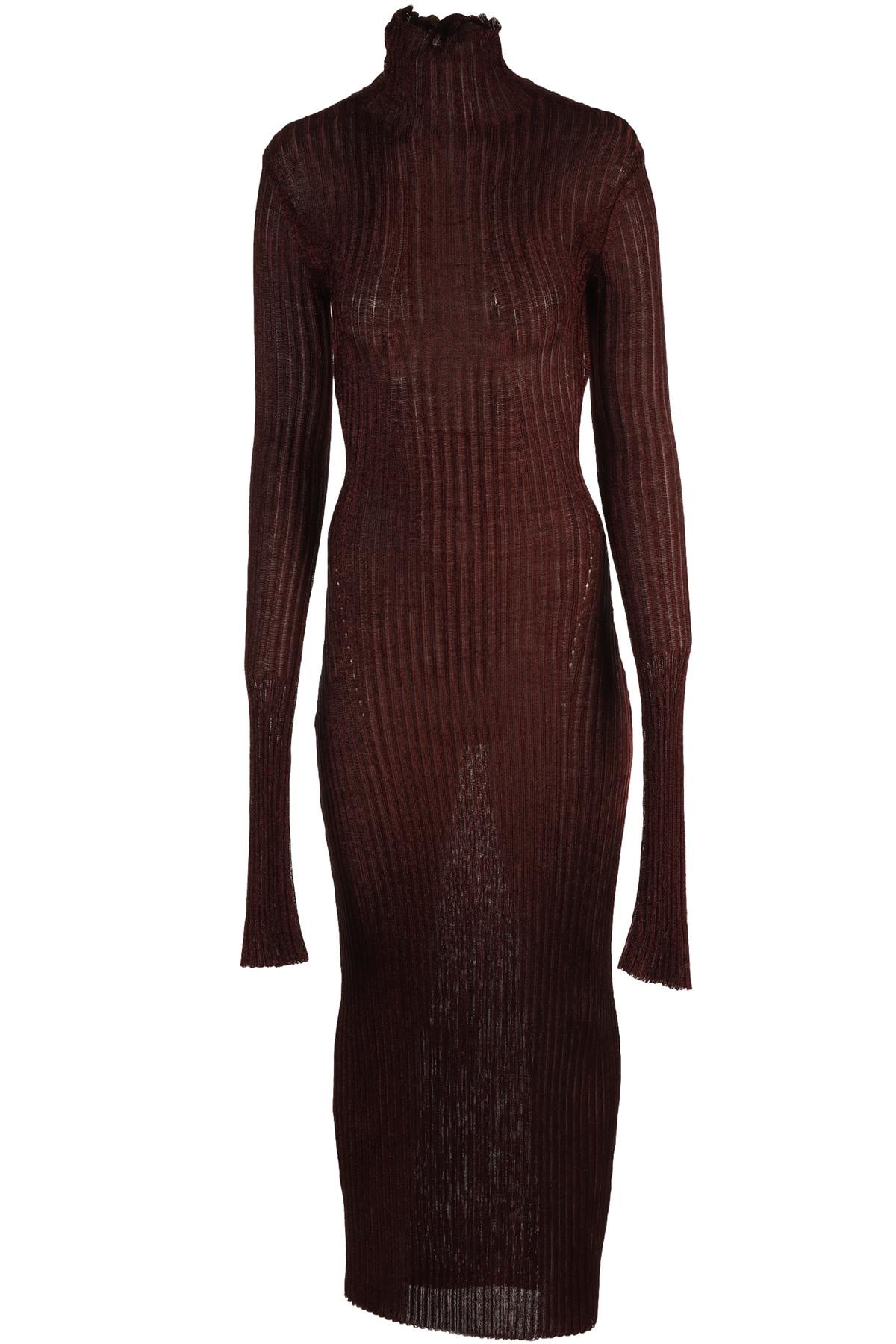 ARAKII BURGUNDY KNIT MAXI DRESS SMALL