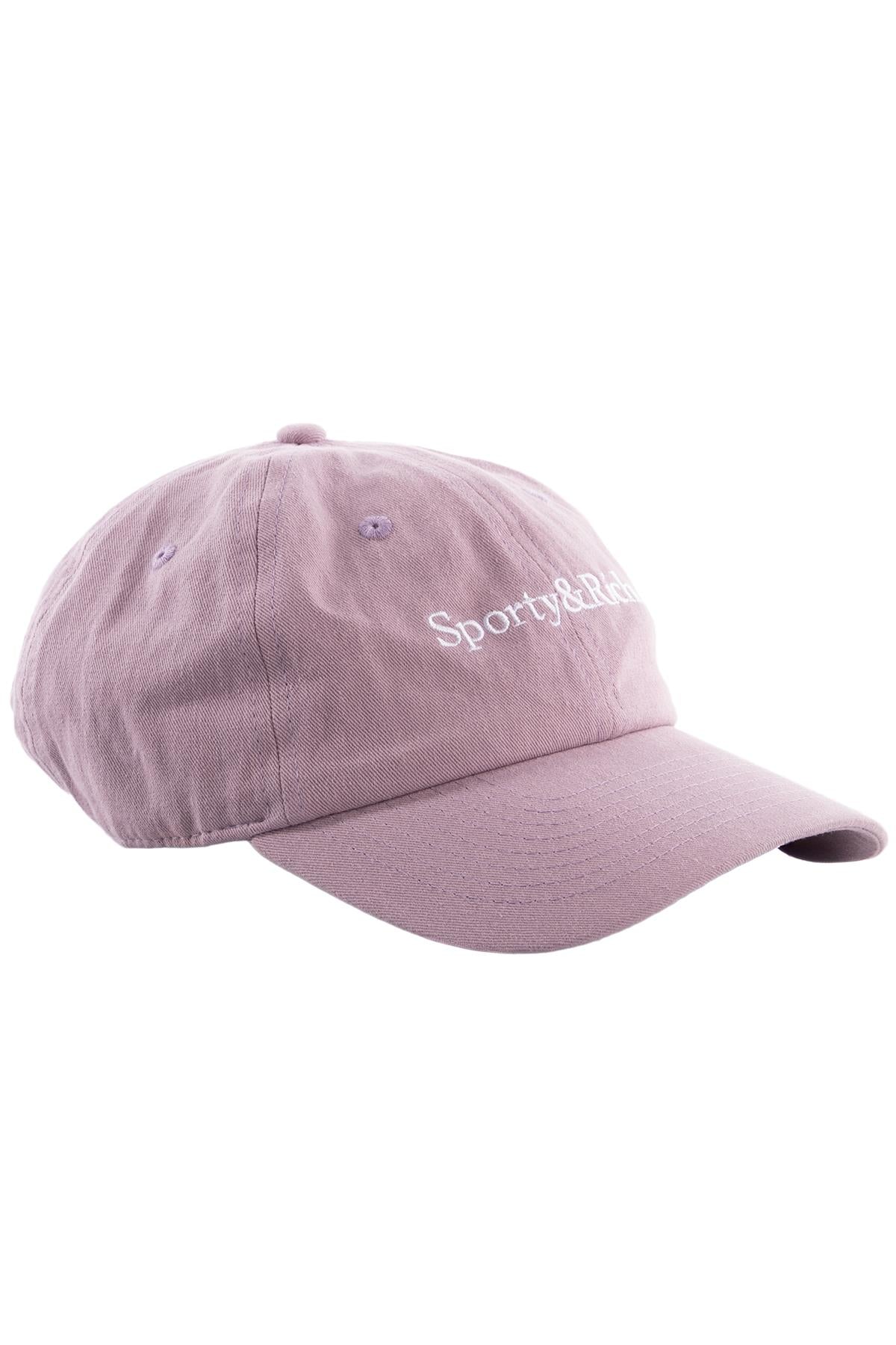 SPORTY & RICH PURPLE COTTON BASEBALL CAP ONE SIZE