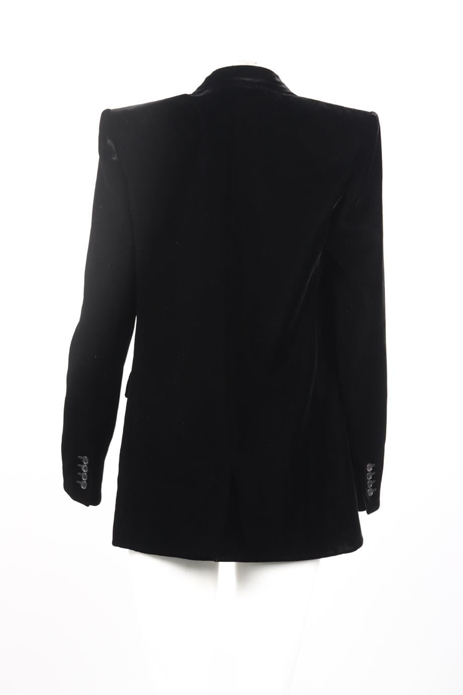 SAINT LAURENT DOUBLE BREASTED VELVET BLAZER FR 44 UK 16
