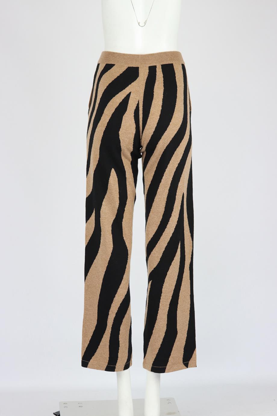 CHINTI AND PARKER INTARSIA WOOL BLEND STRAIGHT LEG PANTS XSMALL