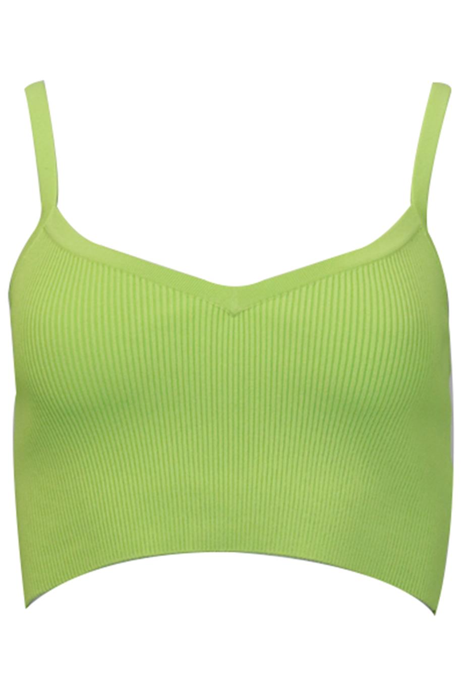 LAPOINTE CROPPED RIBBED KNIT TOP SMALL