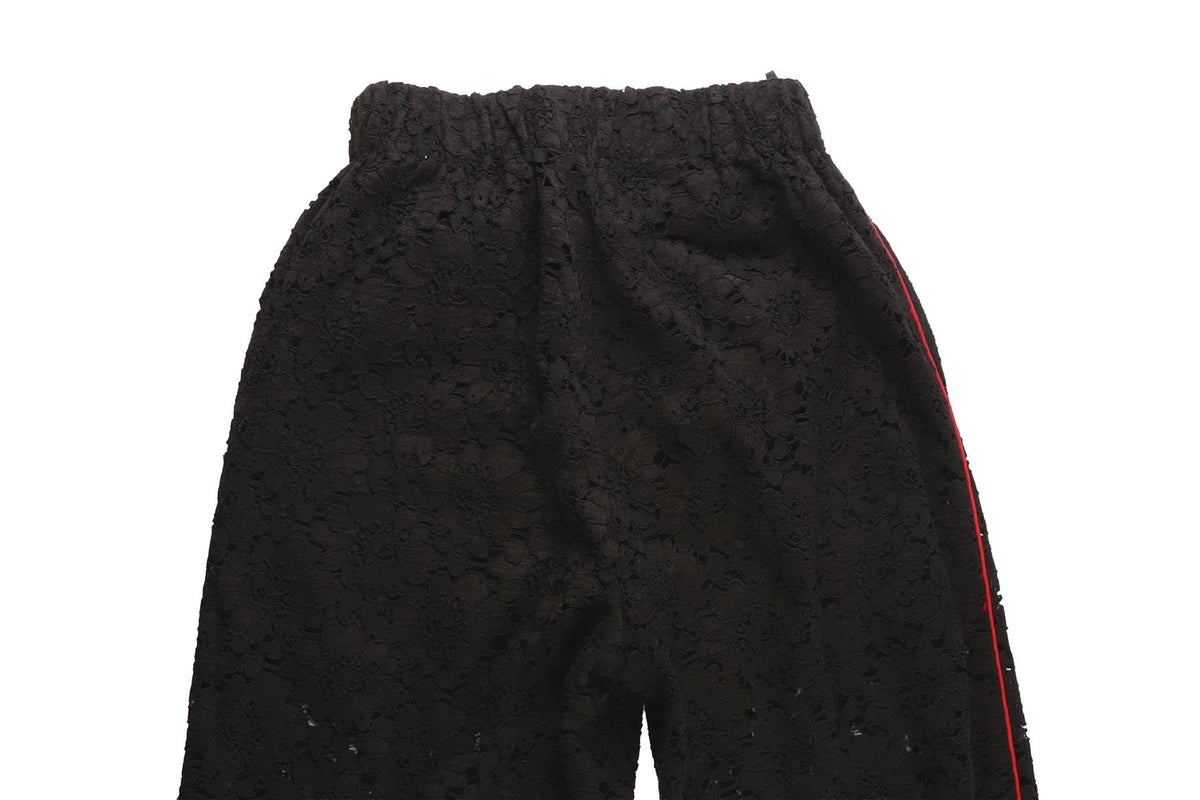 GUCCI BLACK LACE TRACK PANTS IT 36 UK 4