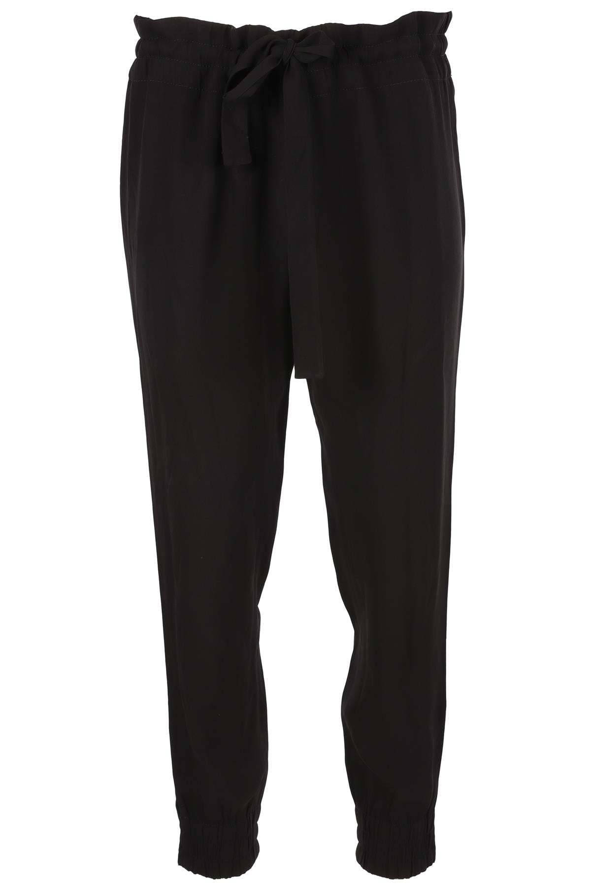 GUCCI BLACK CREPE TAPERED PANTS IT 38 UK 6