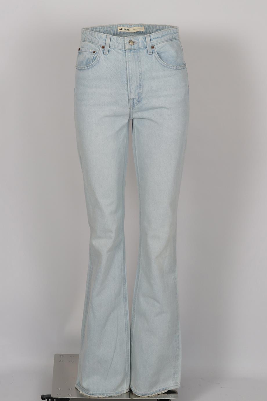 GRLFRND HIGH RISE FLARED JEANS W26 UK 8