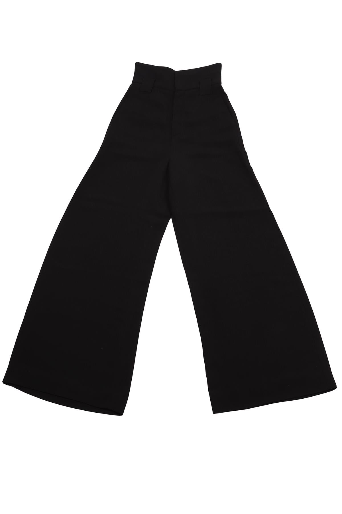 FENDI BLACK CREPE WIDE LEG PANTS IT 38 UK 6