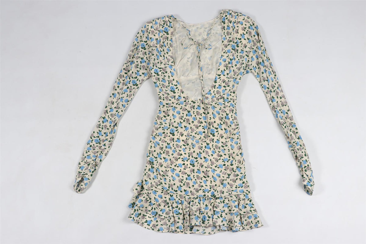 ALESSANDRA RICH CREAM SILK MINI DRESS IT 36 UK 4