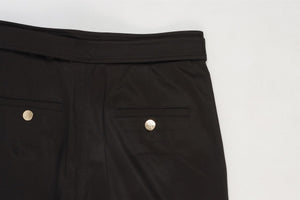 ROBERTO CAVALLI BLACK COTTON TAPERED PANTS IT 38 UK 6