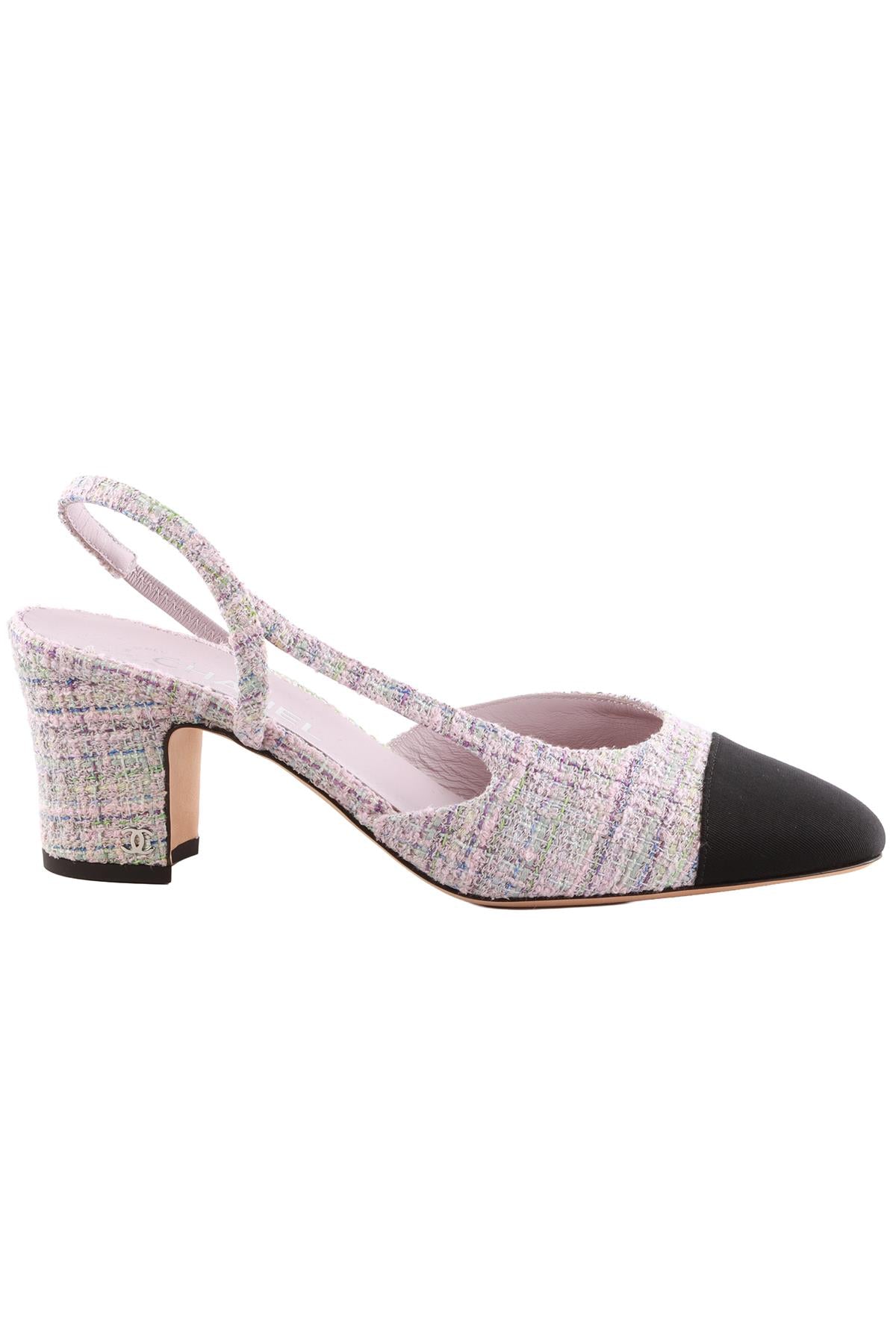 CHANEL PURPLE TWEED SLINGBACK PUMPS EU 40 UK 7 US 10