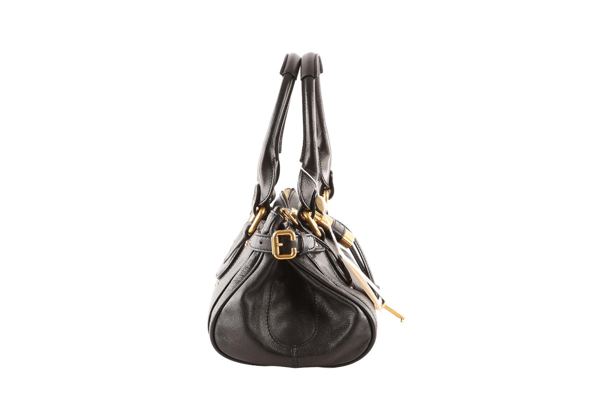 CHLOÉ BLACK 2026 PADDINGTON LEATHER TOTE BAG