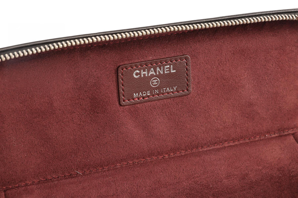 CHANEL BLACK 2016 CC QUILTED LEATHER WATCH CASE