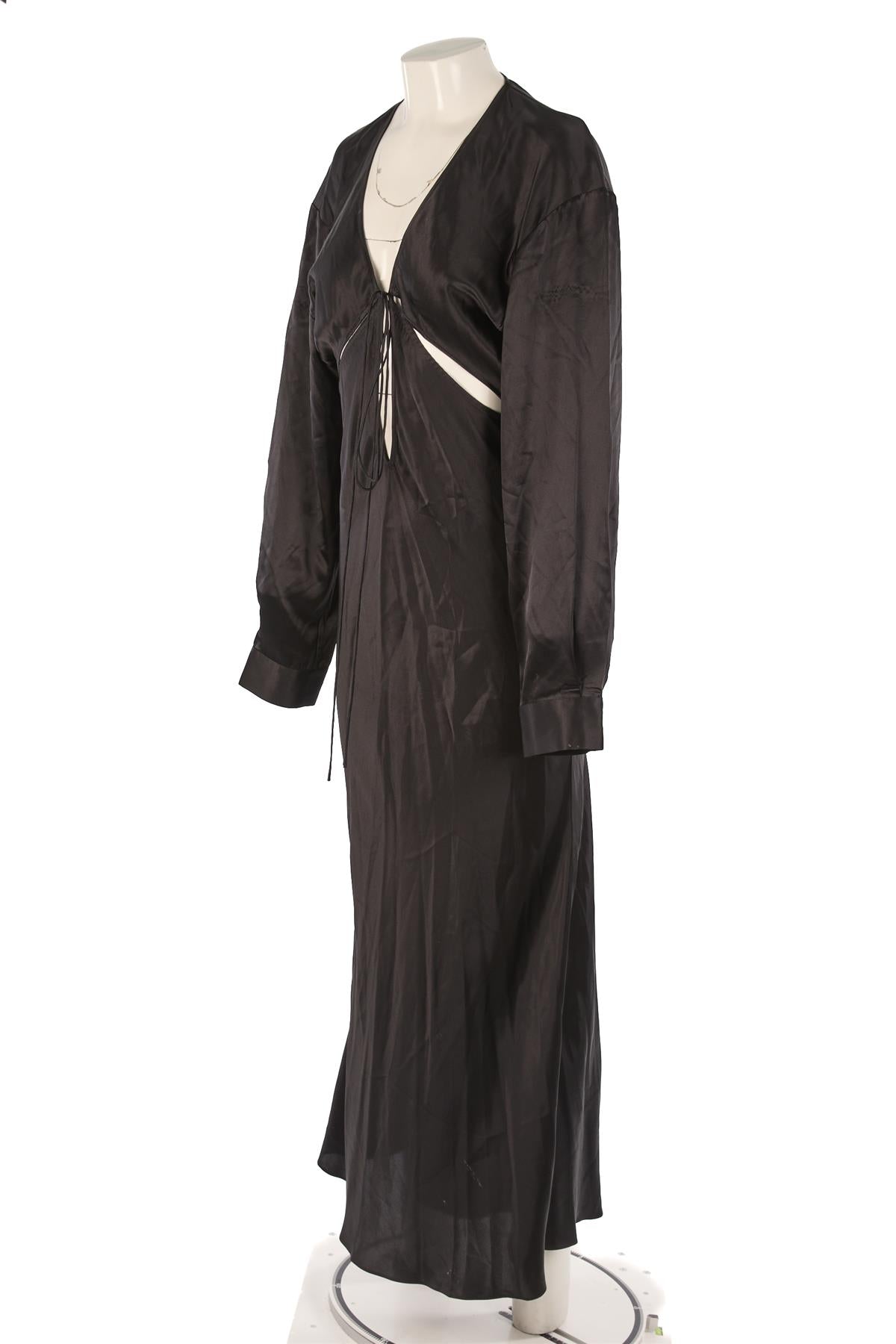 CHRISTOPHER ESBER BLACK SILK MAXI DRESS UK 10