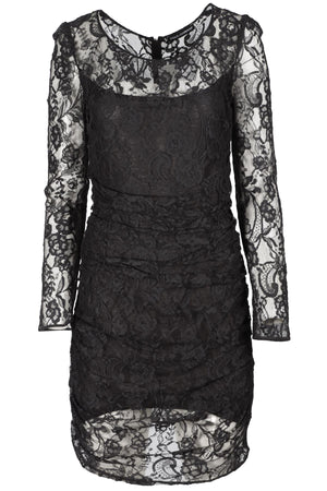 DOLCE & GABANNA BLACK LACE MINI DRESS IT 44 UK 12