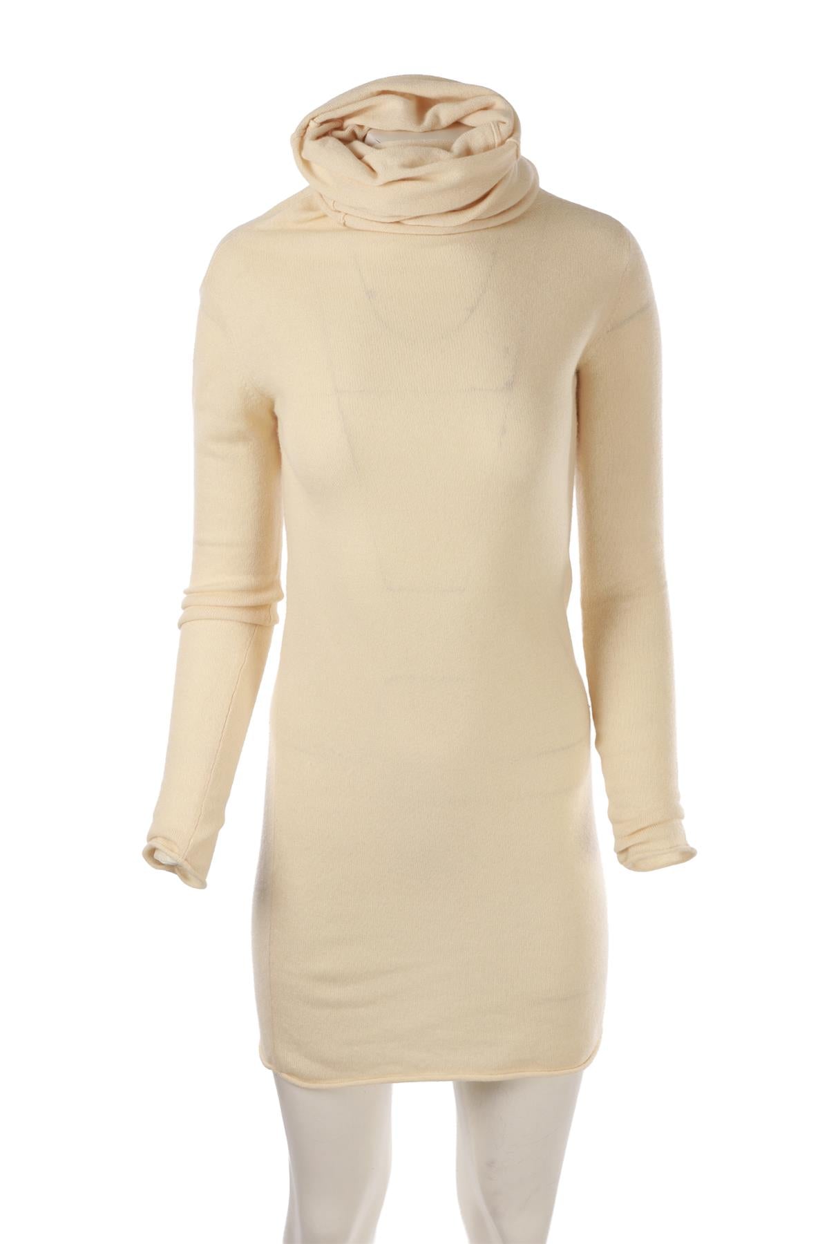 CREAM CASHMERE MINI DRESS