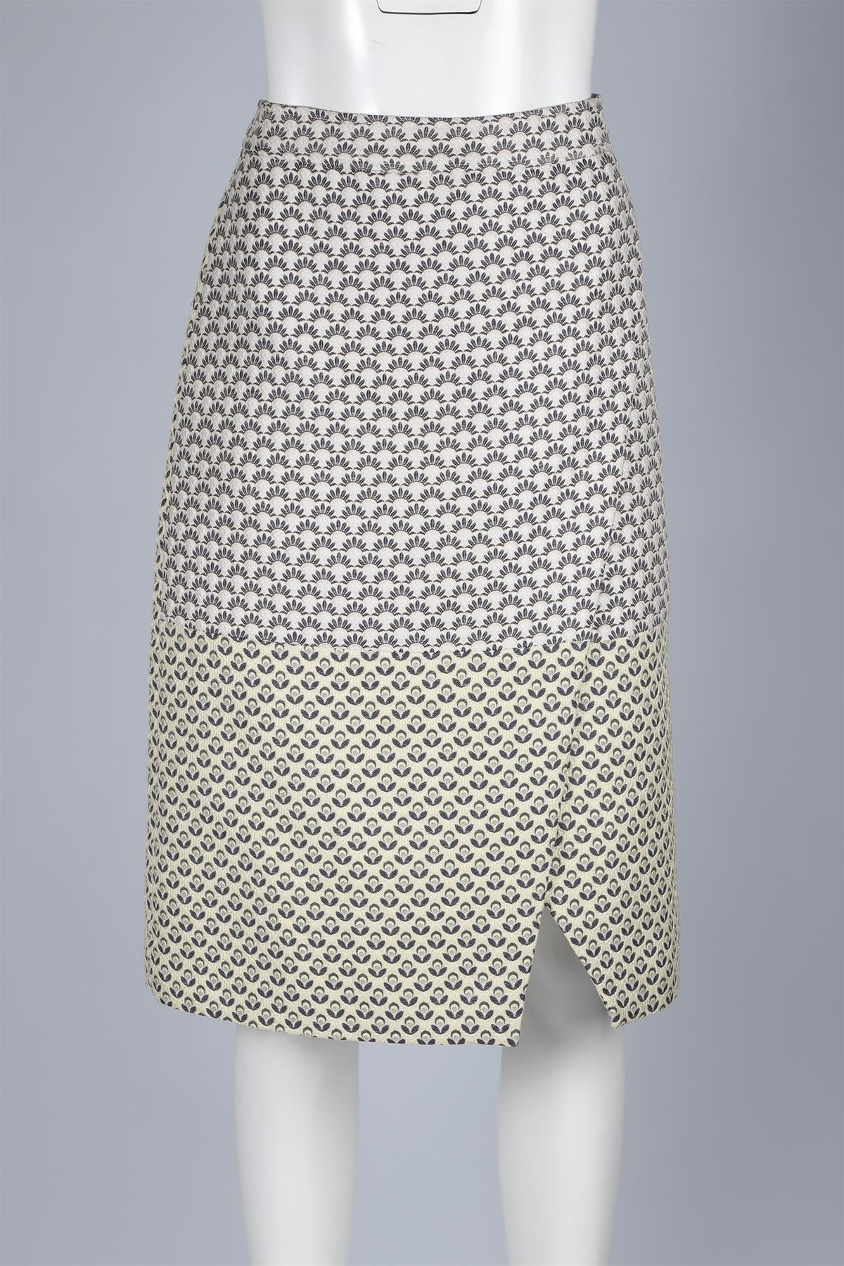 J CREW MULTI WOOL MIDI SKIRT US 10 UK 14