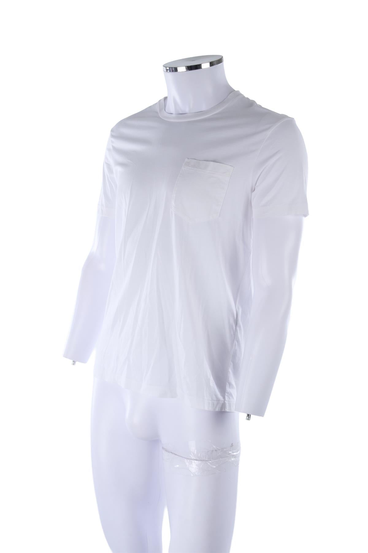 WHITE MEN'S COTTON T-SHIRT