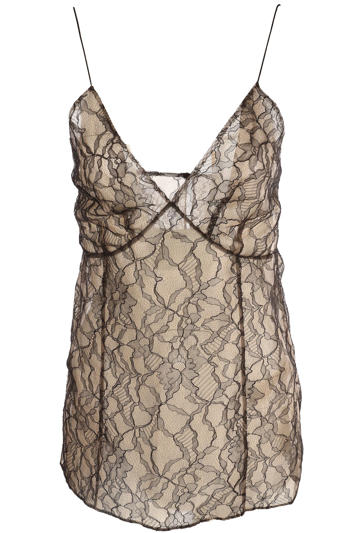 KHAITE BLACK LACE TOP US 2 UK 6