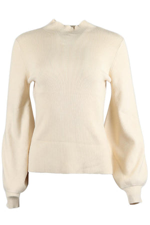 L'ACADEMIE RIBBED WOOL BLEND SWEATER SMALL