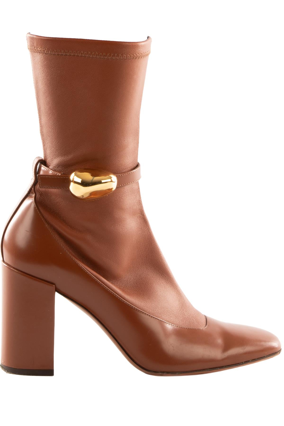 ZIMMERMANN BROWN LEATHER ANKLE BOOTS EU 39