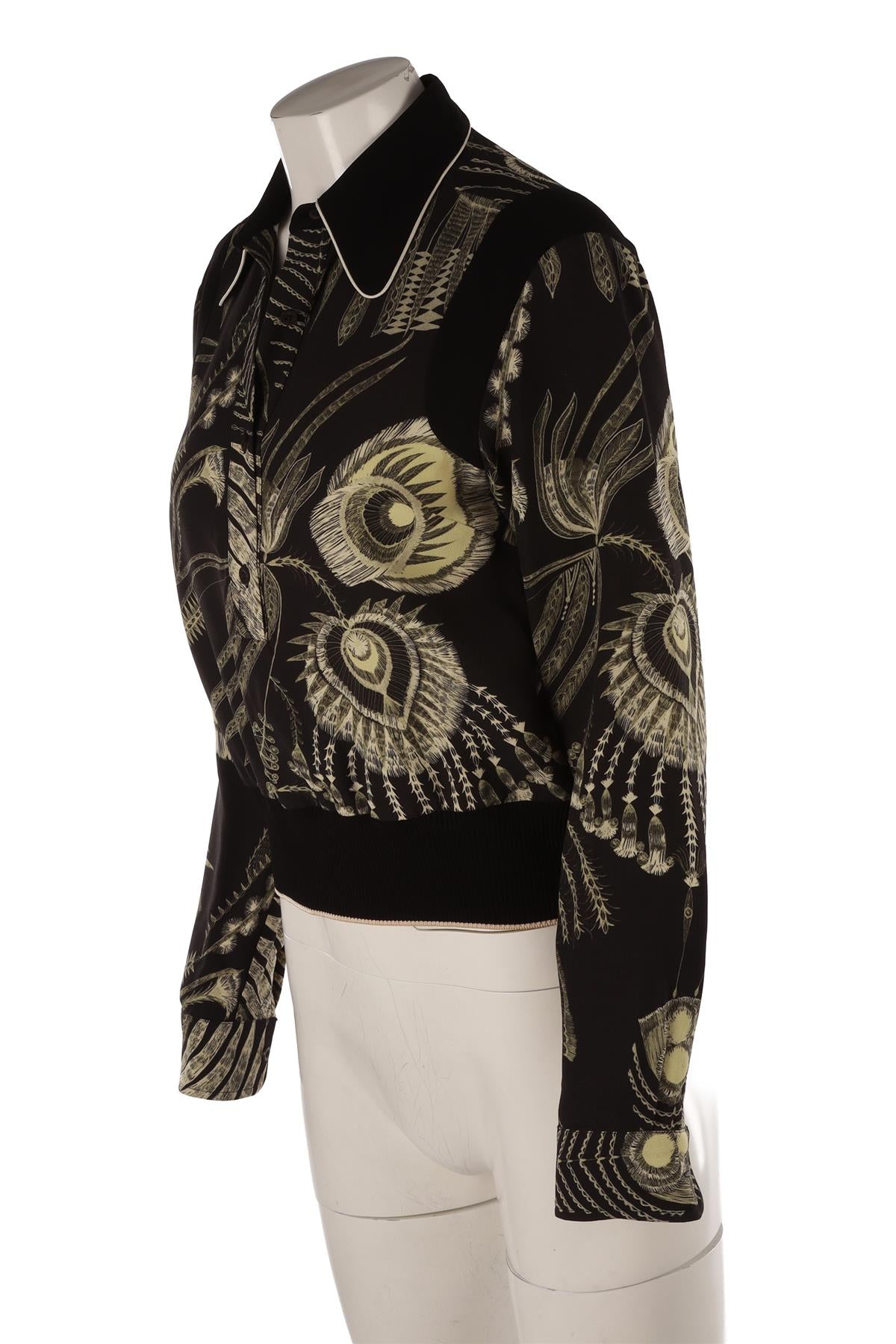 BLACK CREPE SHIRT