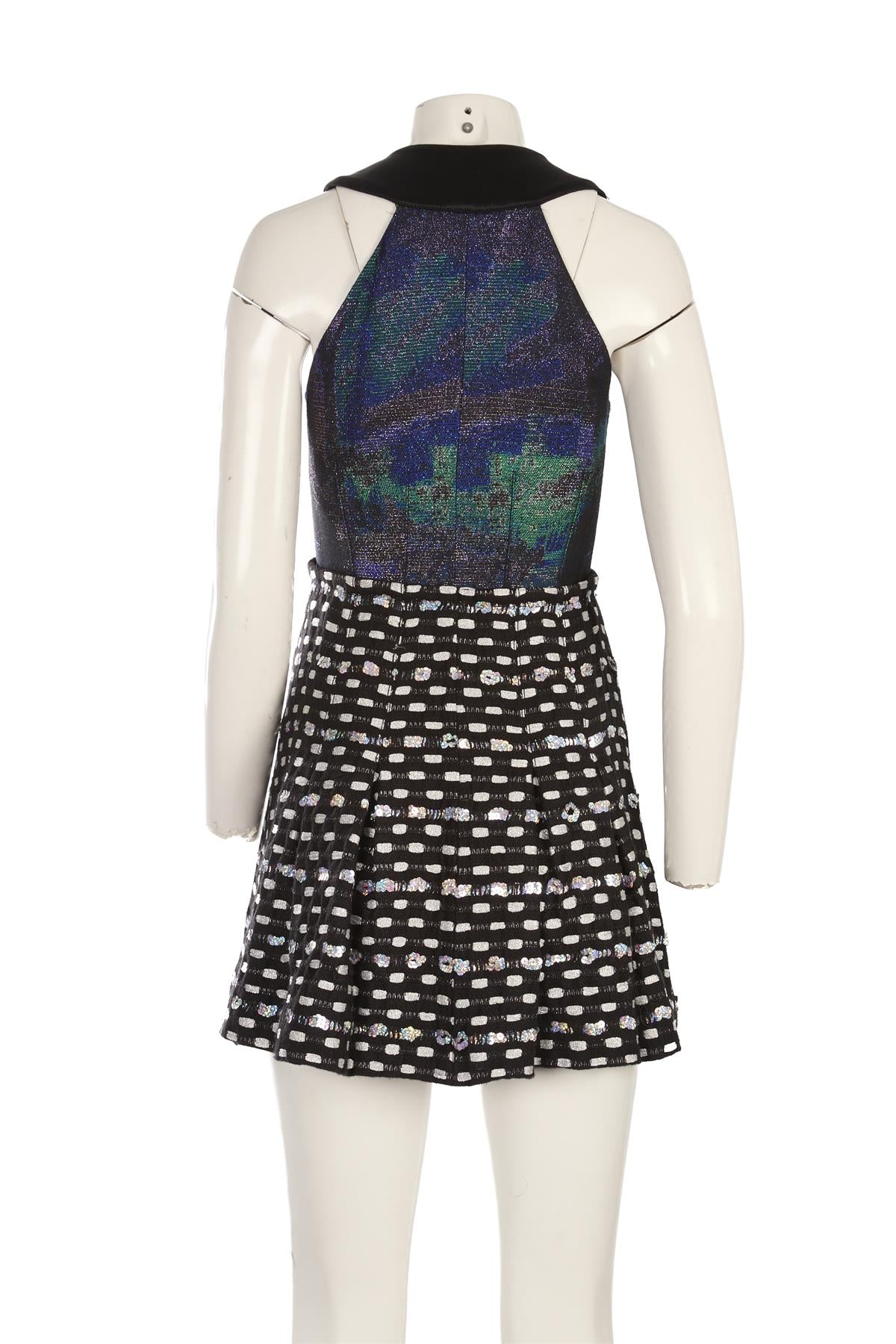 PROENZA SCHOULER BLACK COTTON MINI DRESS US 2 UK 6
