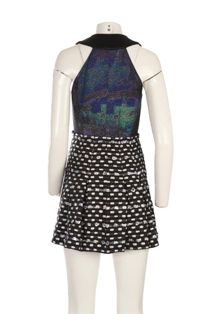 PROENZA SCHOULER BLACK COTTON MINI DRESS US 2 UK 6