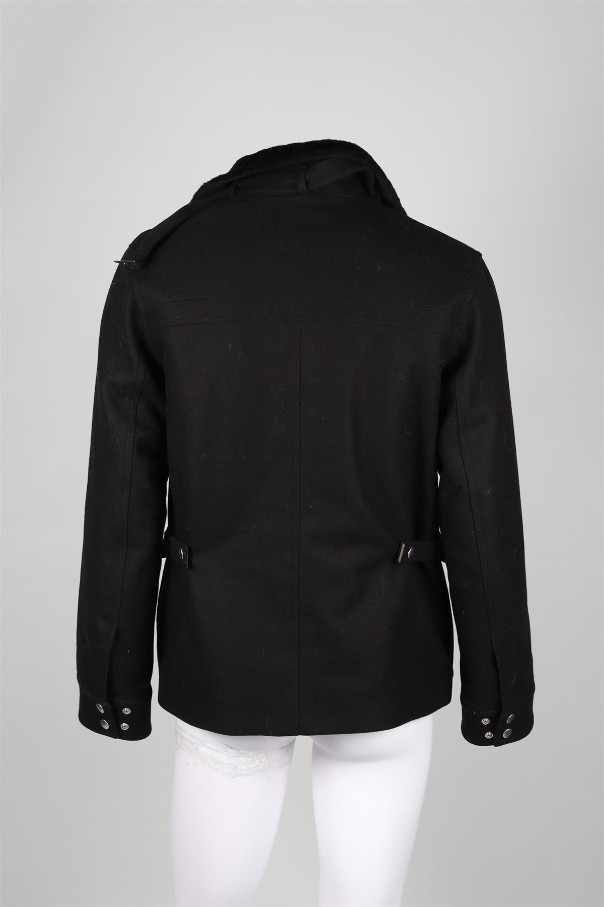 CHRISTIAN DIOR BLACK MEN'S WOOL BLEND JACKET IT 48 UK 38