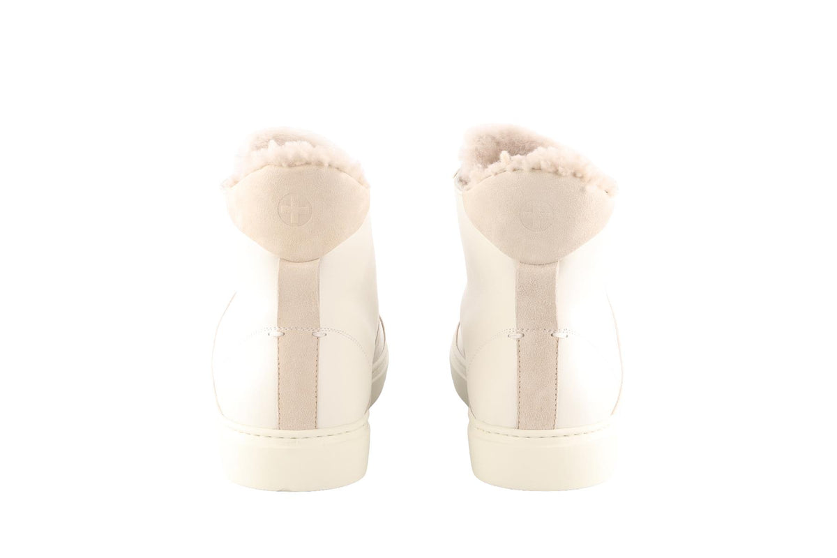 ME+EM ECRU LEATHER SNEAKERS EU 38.5